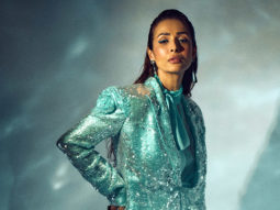Malaika Arora rocking a blue eyeliner and bossy blue outfit