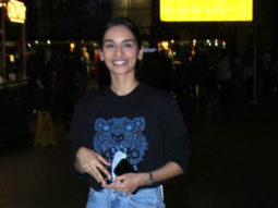 Manushi Chhillar smiles cheerfully as she poses for paps