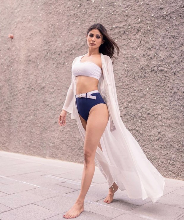 Mouni Roy in a blue and white beach outfit for latest photo-shoot is a sight to behold Mouni Roy in a blue and white beach outfit for latest photo-shoot is a sight to behold