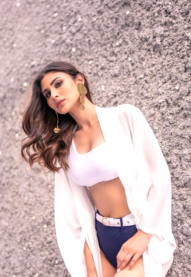 Mouni Roy in a blue and white beach outfit for latest photo-shoot is a sight to behold Mouni Roy in a blue and white beach outfit for latest photo-shoot is a sight to behold