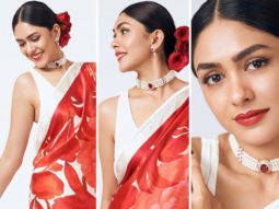 Mrunal Thakur exudes retro vibes in ivory saree worth Rs. 27K at Sita Ramam song launch