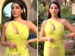 Nora Fatehi keeps it trendy in neon green one shoulder body-con dress in her latest video