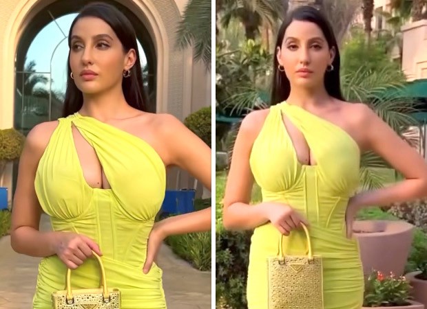 Nora Fatehi keeps it trendy in neon green one shoulder body-con dress in  her latest video : Bollywood News - Bollywood Hungama