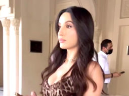 Nora Fatehi looks sexy in animal print top and denims