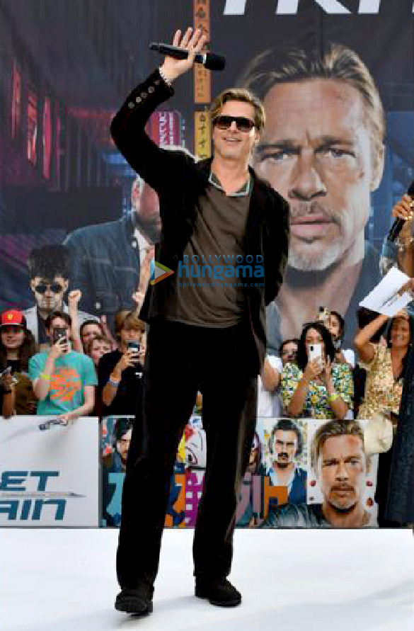 photos brad pitt aaron taylor johnson brian tyree henry joey king and others snapped at bullet train london premiere 2