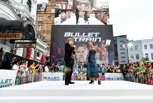 photos brad pitt aaron taylor johnson brian tyree henry joey king and others snapped at bullet train london premiere 6