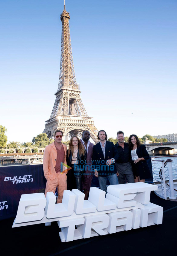 Photos: Brad Pitt attends the photo call with Bullet Train co-stars, director David Leitch and producer Kelly in Paris