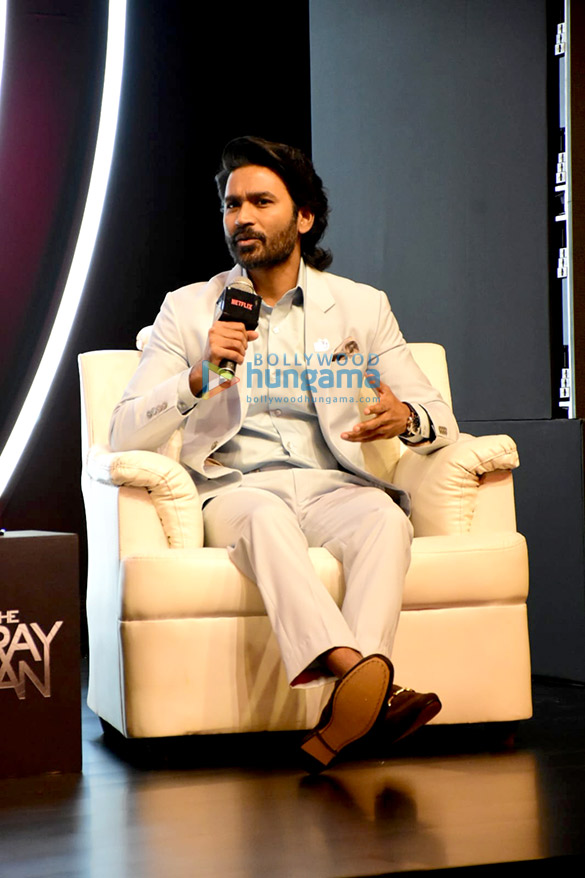 Photos: Dhanush and the Russo brothers attend the press conference of The Gray Man