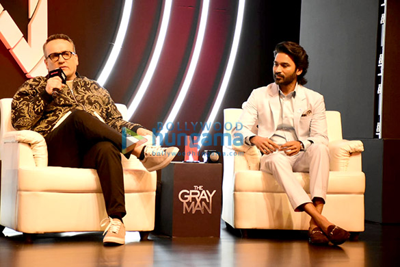 photos dhanush and the russo brothers attend the press conference of the gray man 3