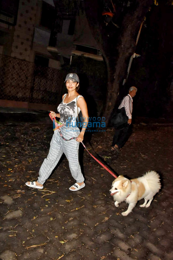 Photos: Malaika Arora snapped with her pet in Bandra