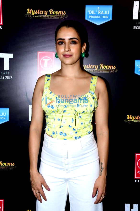 photos rajkummar rao and sanya malhotra snapped promoting their film hit the first case 3 3