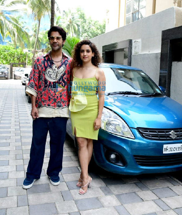 photos rajkummar rao and sanya malhotra snapped promoting their film hit the first case 6