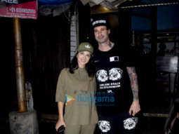 Photos: Sunny Leone and her husband spotted outside a restaurant