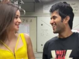 Powerful duo Ananya Panday and Vijay Deverakonda start liger promotions in local trains