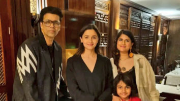 Pregnant Alia Bhatt strikes a pose with Karan Johar in London as she steps out after an outing with her sister Shaheen Bhatt