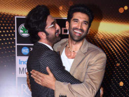 Ranbir Kapoor hugs Aditya Roy Kapur as they meet at an event