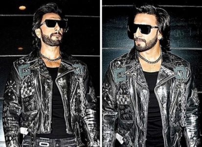 Ranveer Singh is nailing the edgy biker boy look in a funky black and  silver jacket, pants and boots at Liger trailer launch : Bollywood News -  Bollywood Hungama