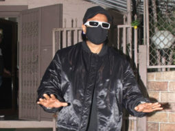 Ranveer Singh spotted in an all-black outfit and a statement white glasses