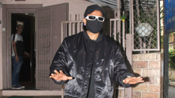 Ranveer Singh spotted in an all-black outfit and a statement white glasses