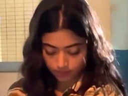Rashmika Mandanna spends time with her dog in between shoots