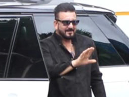 Sanjay Dutt rocks an all-black outfit with cool sunglasses