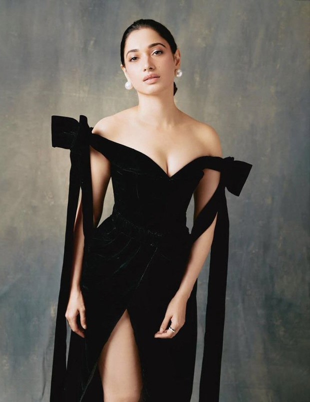 Tamannaah Bhatia sets style goals in a glam black velvet gown Tamannaah Bhatia sets style goals in a glam black velvet gown