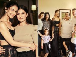 Vaani Kapoor poses with family, looks smouldering in black lehenga worth Rs. 2.53 Lakh