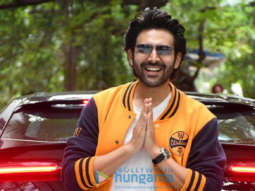 Photos: Kartik Aaryan snapped at the Maddock Films office in Santacruz