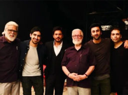 Brahmastra meets Rocketry – The Nambi Effect: Shah Rukh Khan poses with soon-to-be dad Ranbir Kapoor, R Madhavan, Karan Johar, Ayan Mukerji, and Nambi Narayanan