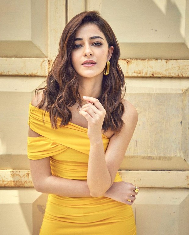 Ananya Panday looks brighter than the sun in yellow off shoulder ruched mini dress worth Rs 4K for Liger promotions