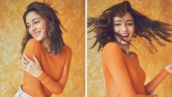 Ananya Panday proves orange is the new black in backless mesh bodysuit and denim pants worth Rs. 21,113 for Liger promotions