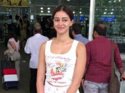 Ananya Panday spotted at the airport in white ripped jeans