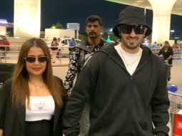 Cute couple Neha Kakkar and Rohanpreet Singh walk hand in hand at the airport