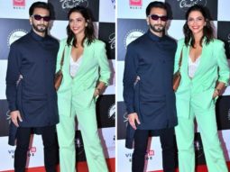Deepika Padukone and Ranveer Singh attend a special screening of Laal Singh Chaddha while sporting monotone outfits