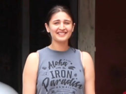 Dhvani Bhanushali poses for paps post gym sessions