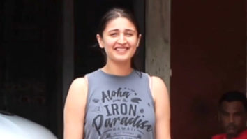 Dhvani Bhanushali poses for paps post gym sessions