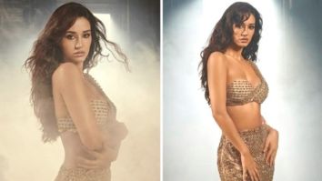 Disha Patani goes glam and looks incredible in Falguni & Shane peacock beige lehegna