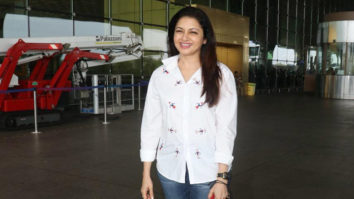Evergreen actress Bhagyashree spotted at the airport making a statement with her red handbag