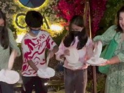 Farah Khan and her kids do the ‘breaking the plates’ tradition
