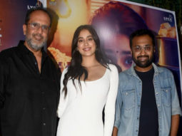Janhvi Kapoor poses with Aanand. L. Rai at Good Luck Jerry screening