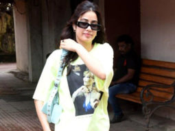 Janhvi Kapoor spotted outside gym in an oversized t shirt