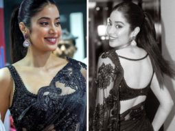 Janhvi Kapoor stuns in sheer black organza saree and sleeveless blouse