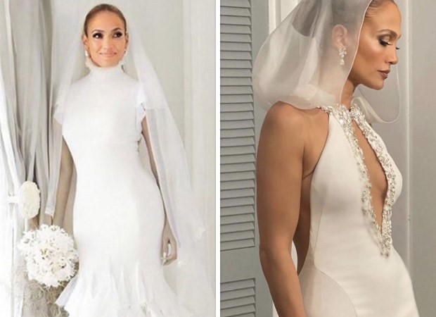 Jennifer Lopez Was Spotted Wearing an Extravagant Wedding Dress