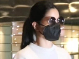 Katrina Kaif snapped at the airport in white tiger print sweatshirt