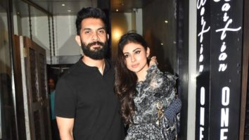 Lovely couple Mouni Roy and Suraj Nambiar pose for paps