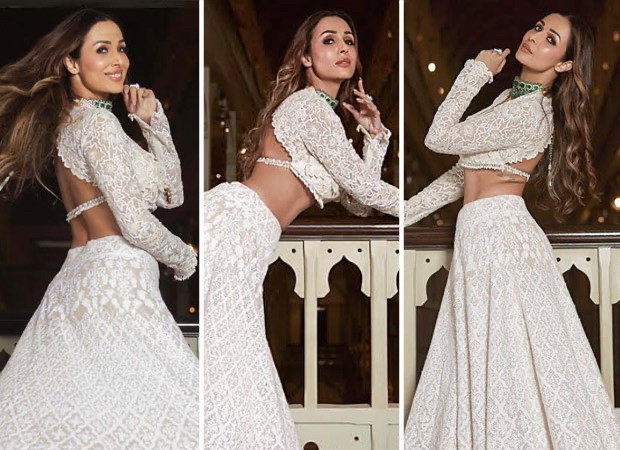 Malaika Arora's pristine white lehenga from Kunal Rawal's pre