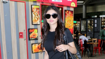 Mouni Roy snapped at the airport in black outfit
