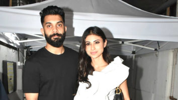 Mouni Roy snapped with husband and friends post dinner