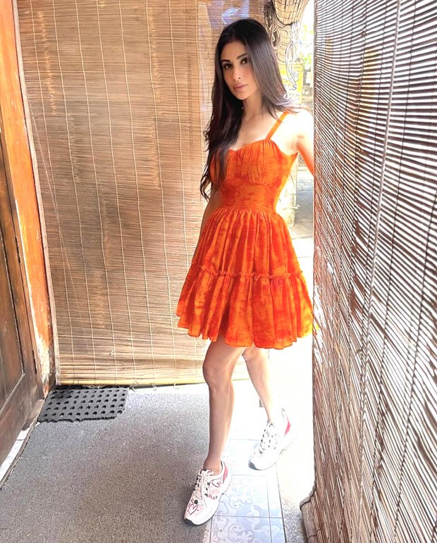 Mouni Roy steps out on lunch date with BFF Lauren Gottlieb in breezy orange tie-dye dress worth Rs. 4000