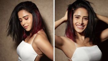 Nushrratt Bharuccha makes a statement in a chic white dress and red-coloured hair streaks